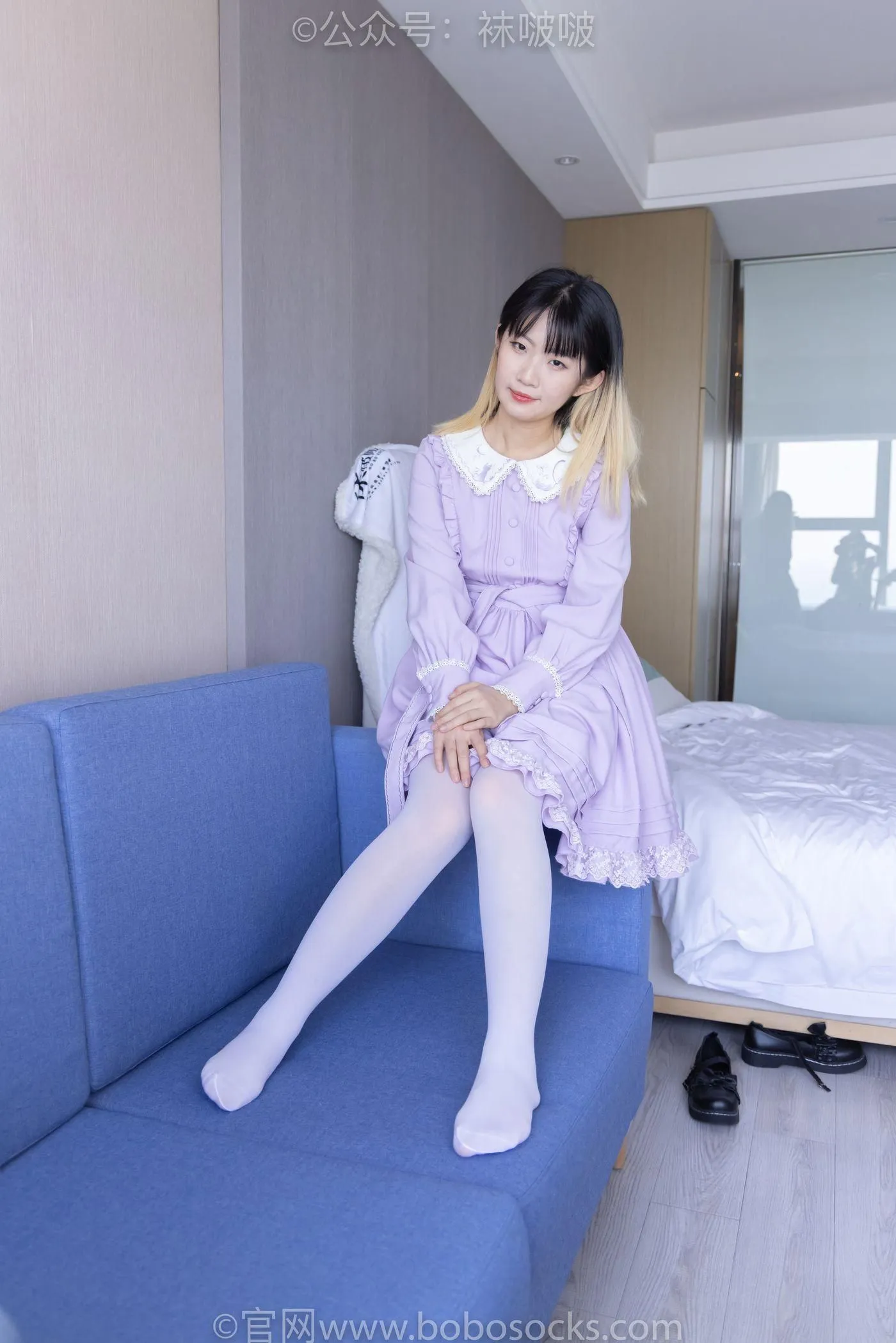 [BoBoSocks袜啵啵]NO.079 砂糖-皮鞋、厚白丝（花絮版） [140P]插图9